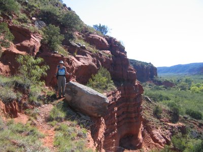 sg by a boulder